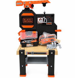 Dětská dílna BLACK+DECKER / Smoby s jeřábem a nářadím