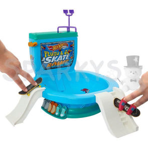 Hot Wheels dráha Flush&Go skate bowl (na fingerboard) – fotka 2