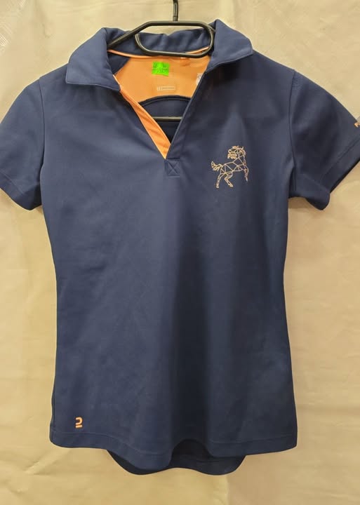 Dívčí tričko sportovní silon, koně Decathlon
